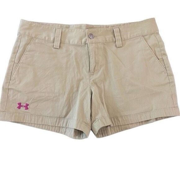 Under Armour shorts tan and purple size 10 - Picture 1 of 6